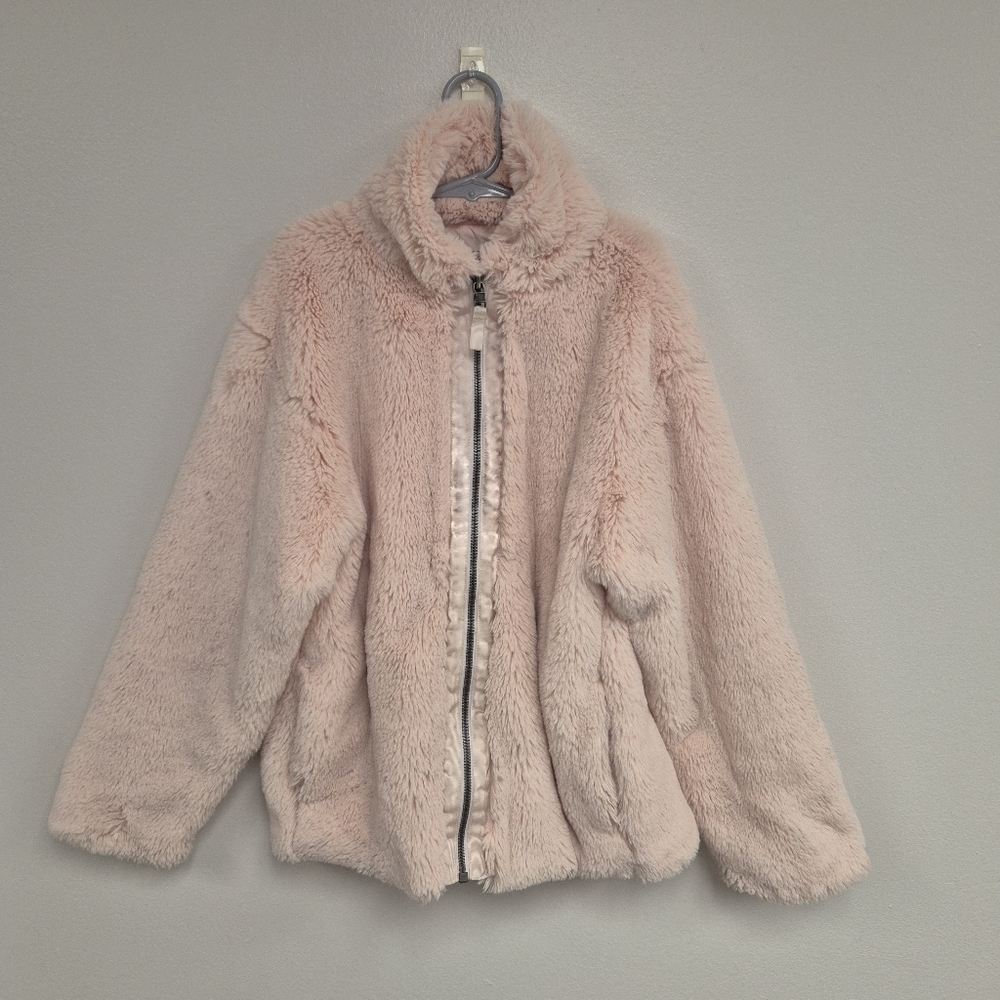 Patagonia Cozy Pink Faux Fur Jacket Sz XL / 14